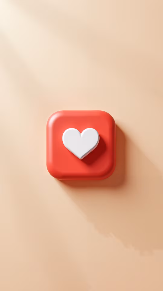 Heart Button Illustration