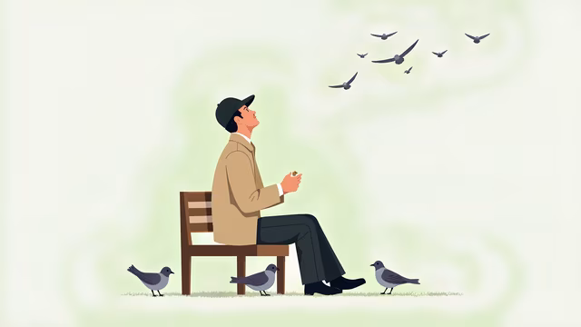 Man Feeding Birds