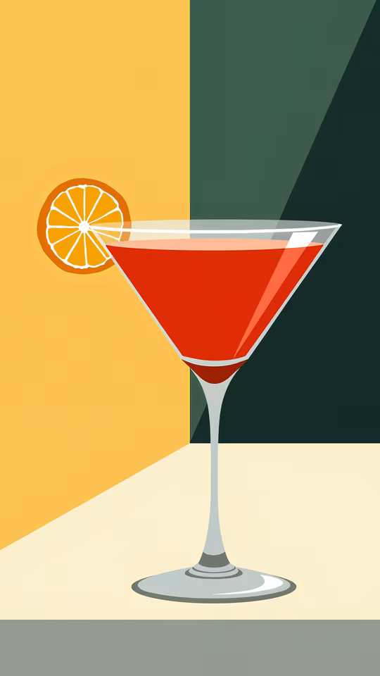 Martini with Orange Slice