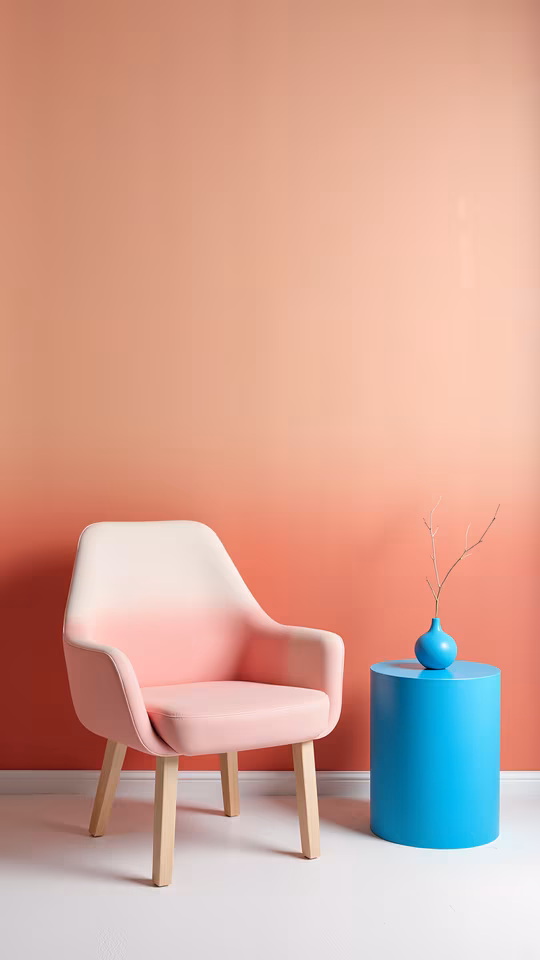 Minimalist Chair and Vase