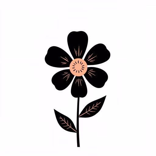 Minimalist Flower Illustration