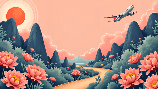 Mountain Landscape Illustration