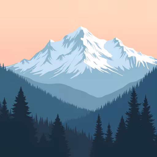 Mountain Landscape Illustration
