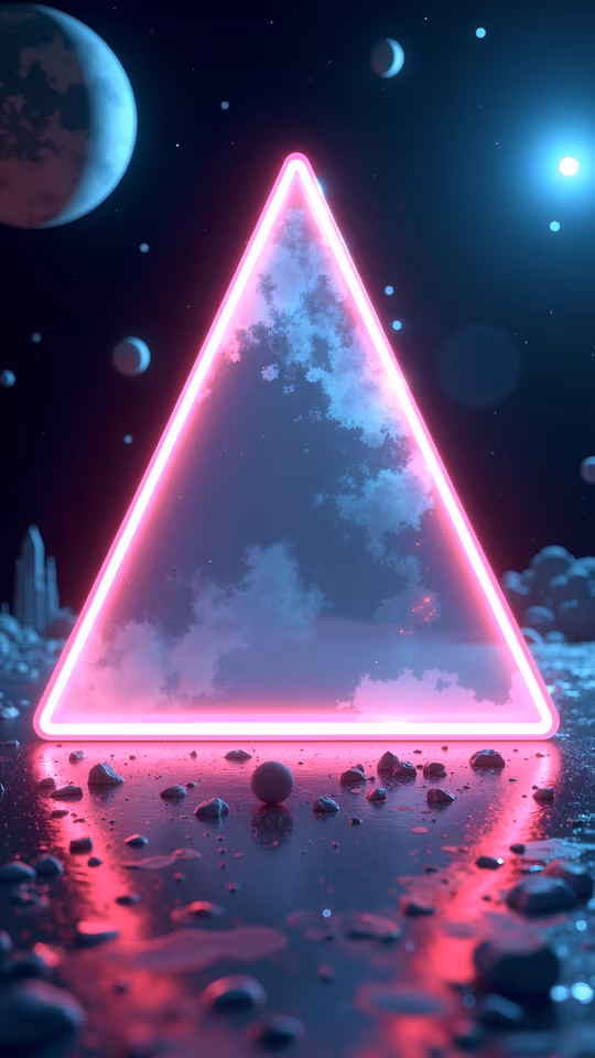 Neon Triangle in Space