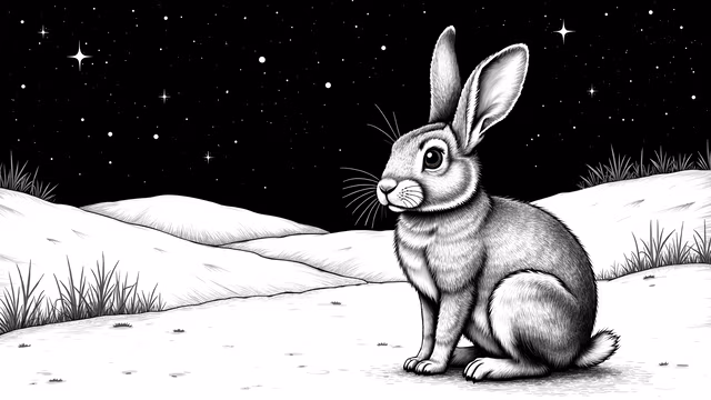 Night Bunny Illustration