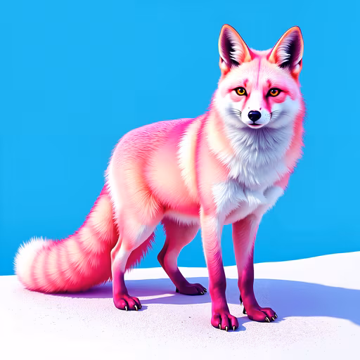 Pink Fox Illustration