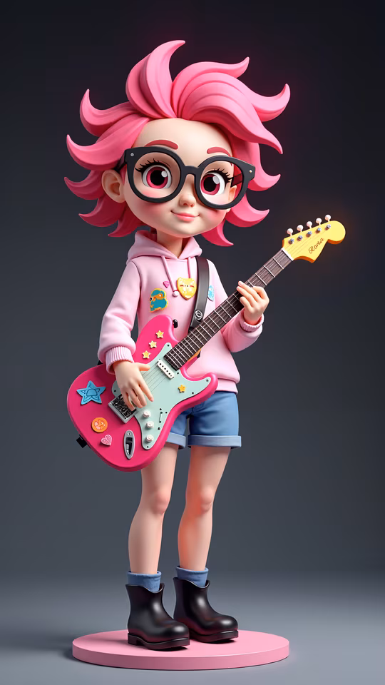 Pink Guitarist