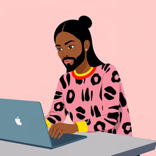 Pink Leopard Print Illustration