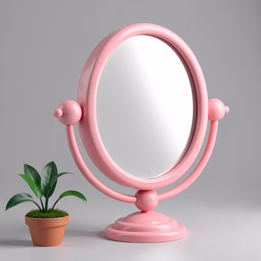 Pink Mirror Illustration