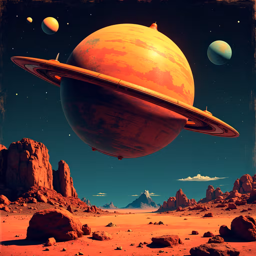 Planetary Landscape Illustration