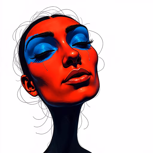 Red and Blue Portrait
