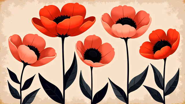 Red Poppy Illustration