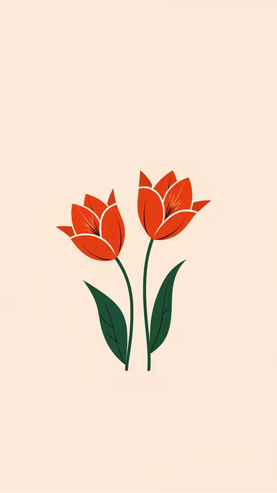 Red Tulips Illustration