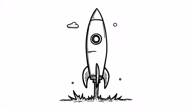 Rocket Launch Illustration