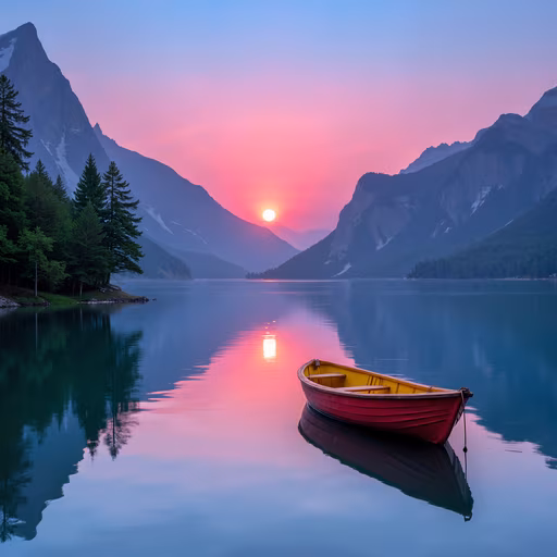 Serene Sunset Reflection
