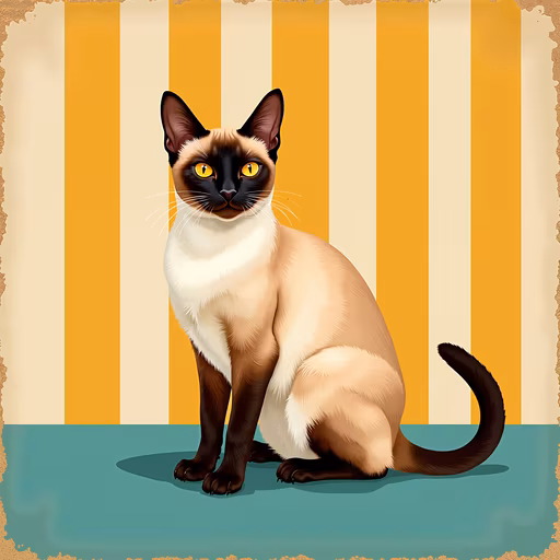 Siamese Cat Illustration