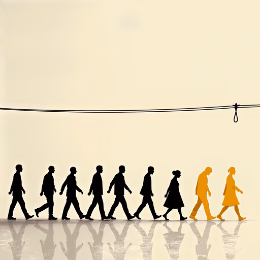 Silhouettes of People Walking