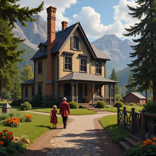 Victorian Home with Mountain View