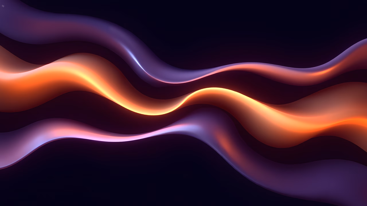 Vibrant abstract waves on a dark background, creating a dynamic and serene visual experience.