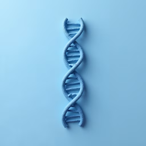 Blue DNA Strand