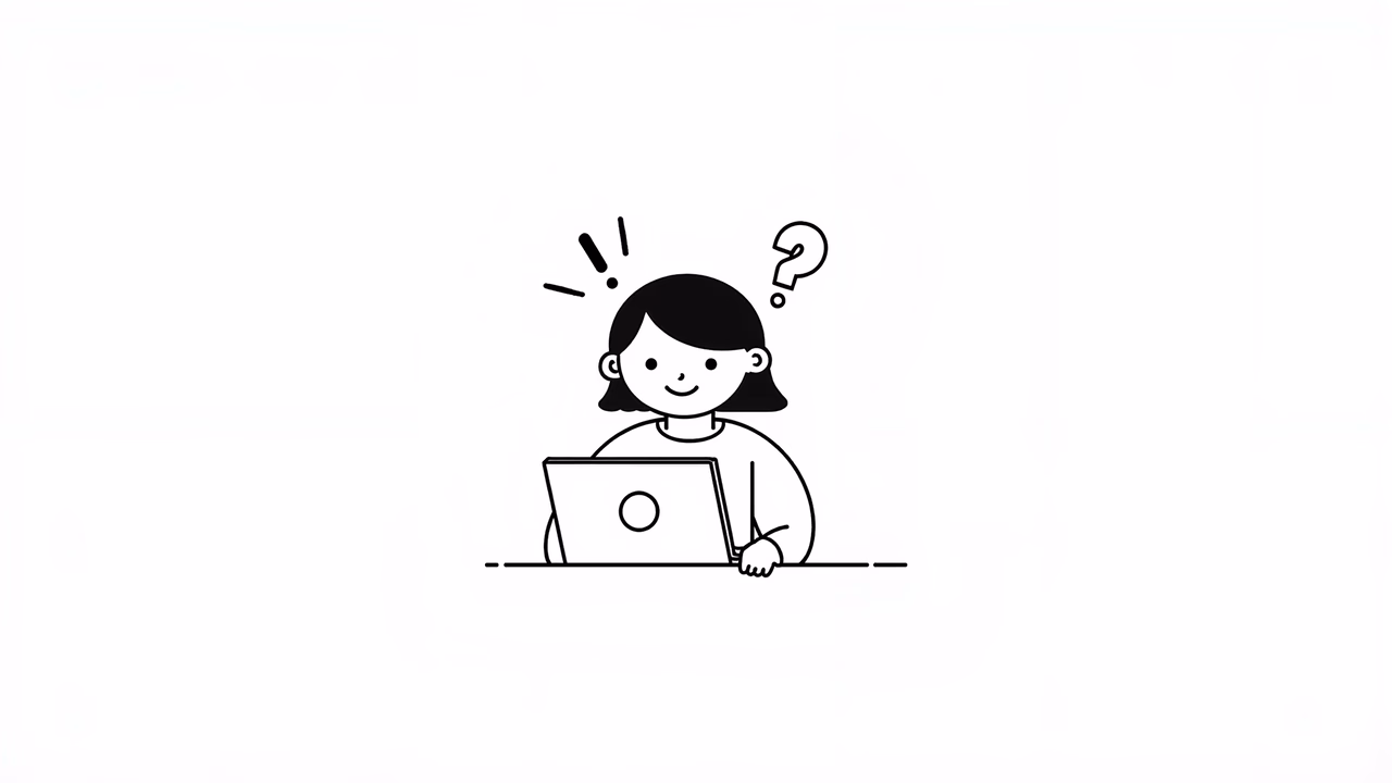 Simple cartoon depicting confusion and curiosity.