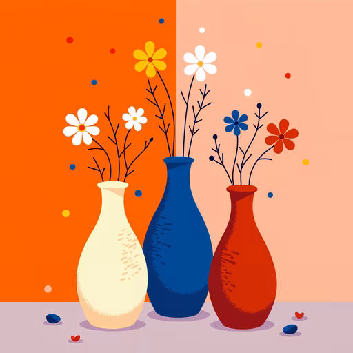Floral Vases Illustration
