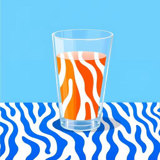 Glass of Orange Waves
