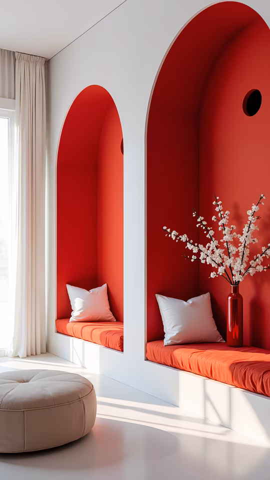 Red Archways Interior
