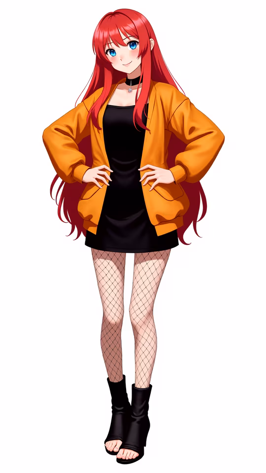 Red-Haired Girl in Bomber Jacket