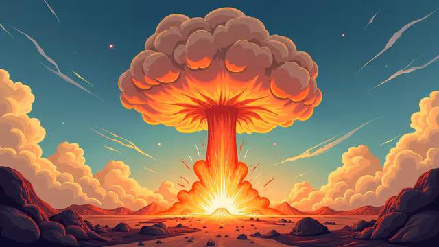 Atomic Explosion Illustration
