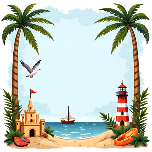 Beach Paradise Illustration