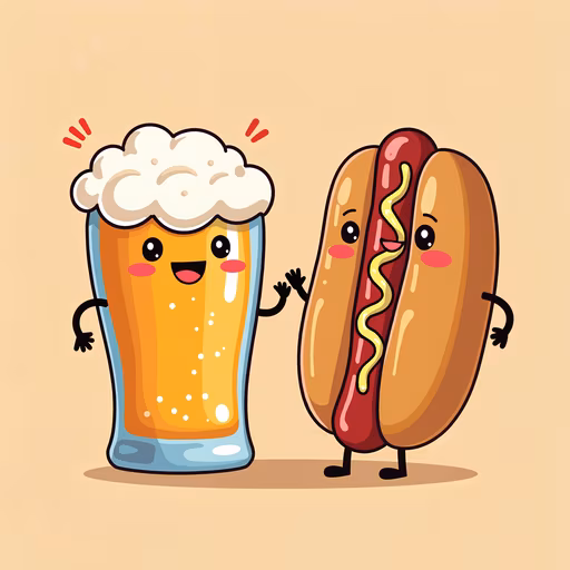 Beer and Hot Dog Friends