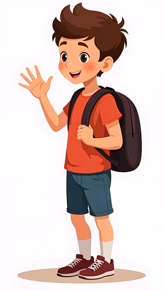 Boy with Backpack