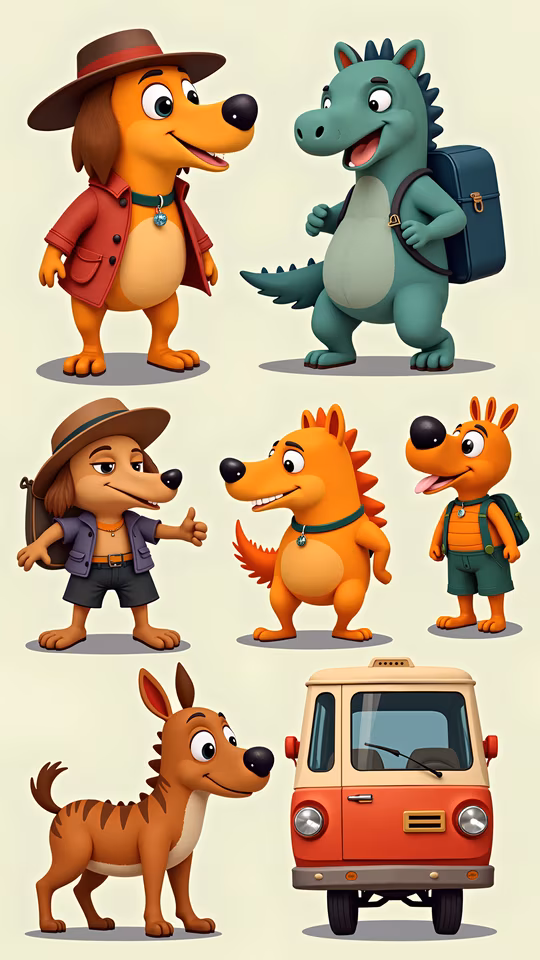 Cartoon Animal Friends
