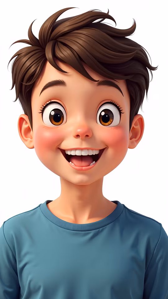 Cartoon Boy Smiling