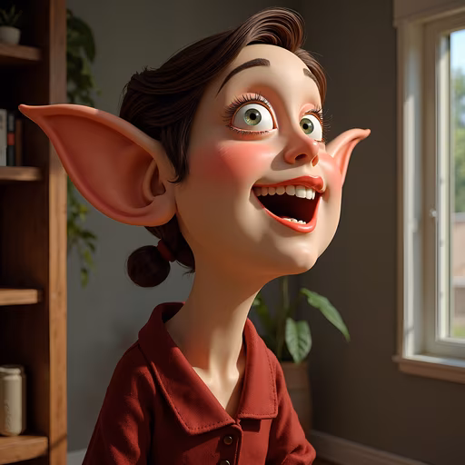 Cartoon Elf Portrait