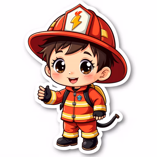 Cartoon Firefighter