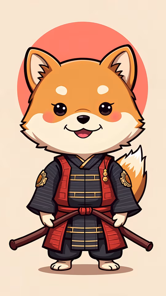 Cartoon Fox Warrior