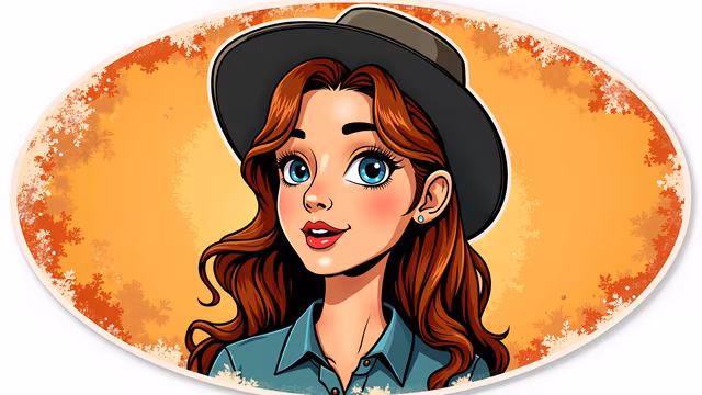 Cartoon Girl with Hat