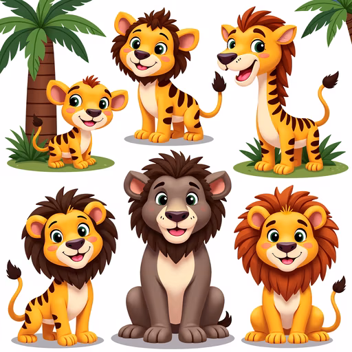 Cartoon Lions