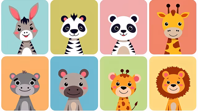 Cartoon Safari Animals