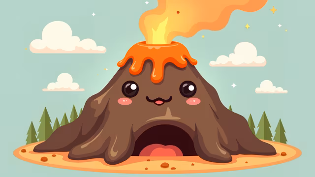 Cartoon Volcano