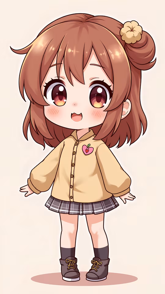 Chibi Girl with Brown Hair