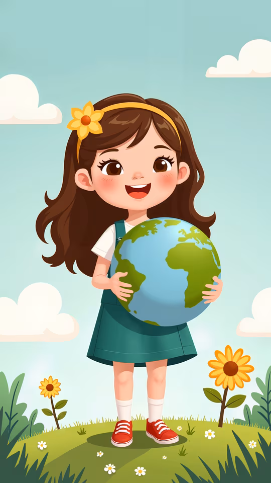 Child Holding Earth