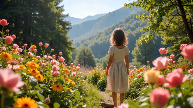 Child in a Flower Garden