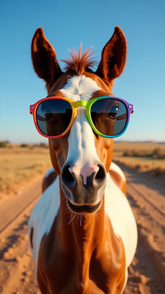 Cool Horse with Sunglasses