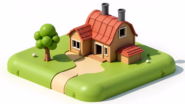 Cute Cartoon Cottage