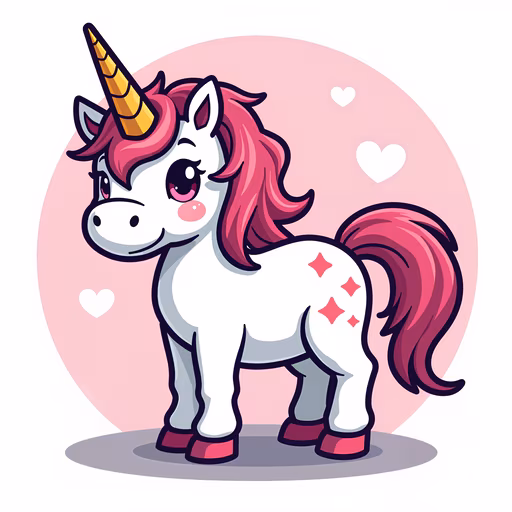 Cute Unicorn Illustration