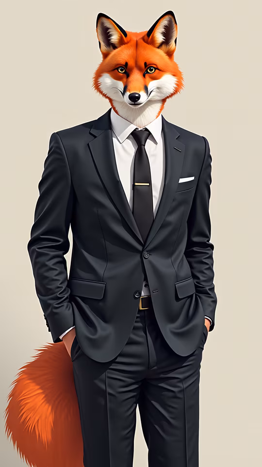 Formal Fox Illustration