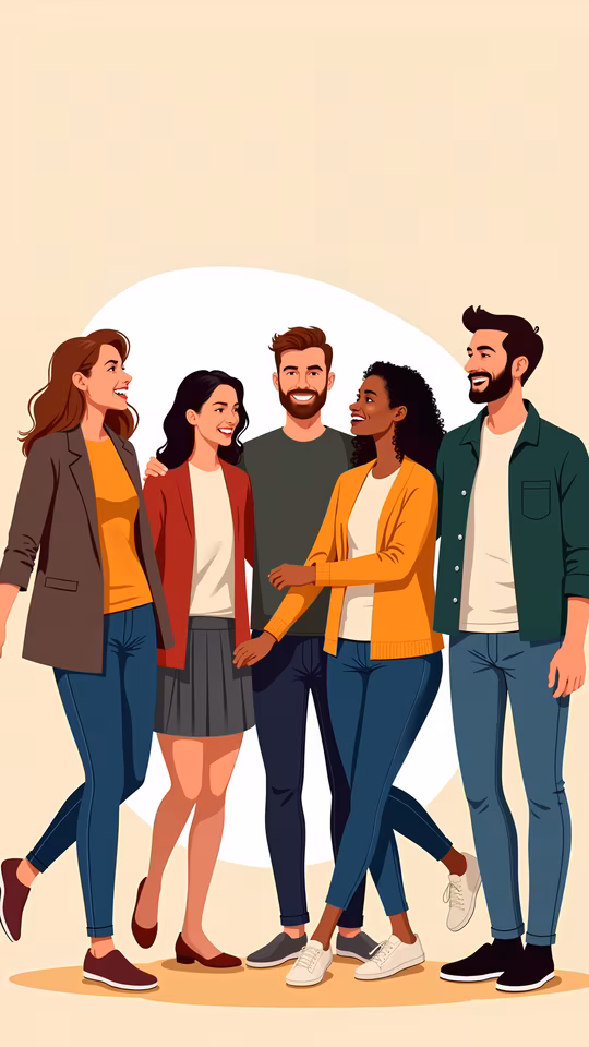 Group of Friends Illustration